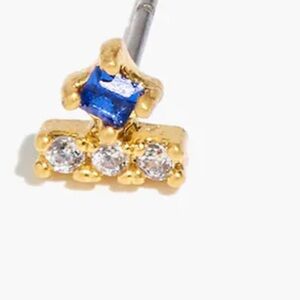 madewell twinklelight Gold and Blue Stud Earring